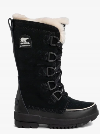 Sorel Dámské Černé Sněhule S Koženým Logem 36,5 Jjl