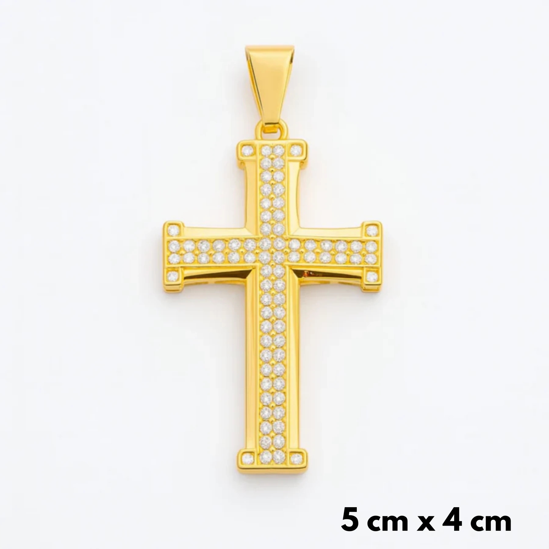 Přívěsek Noble Cross Gold Pánské Zirkony Metini Pozlacené