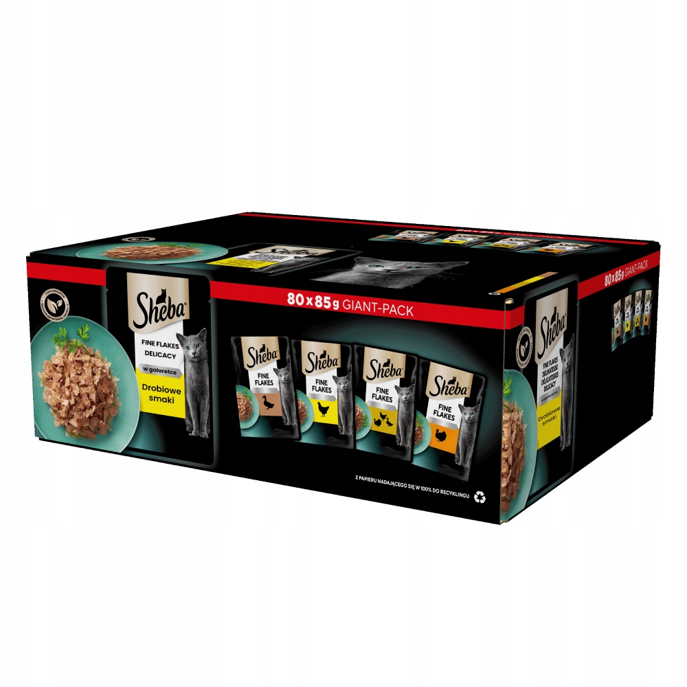 Levně Krmivo Sheba Delicacy in Jelly kolekce Drůbežích příchutí 85 g 80 ks