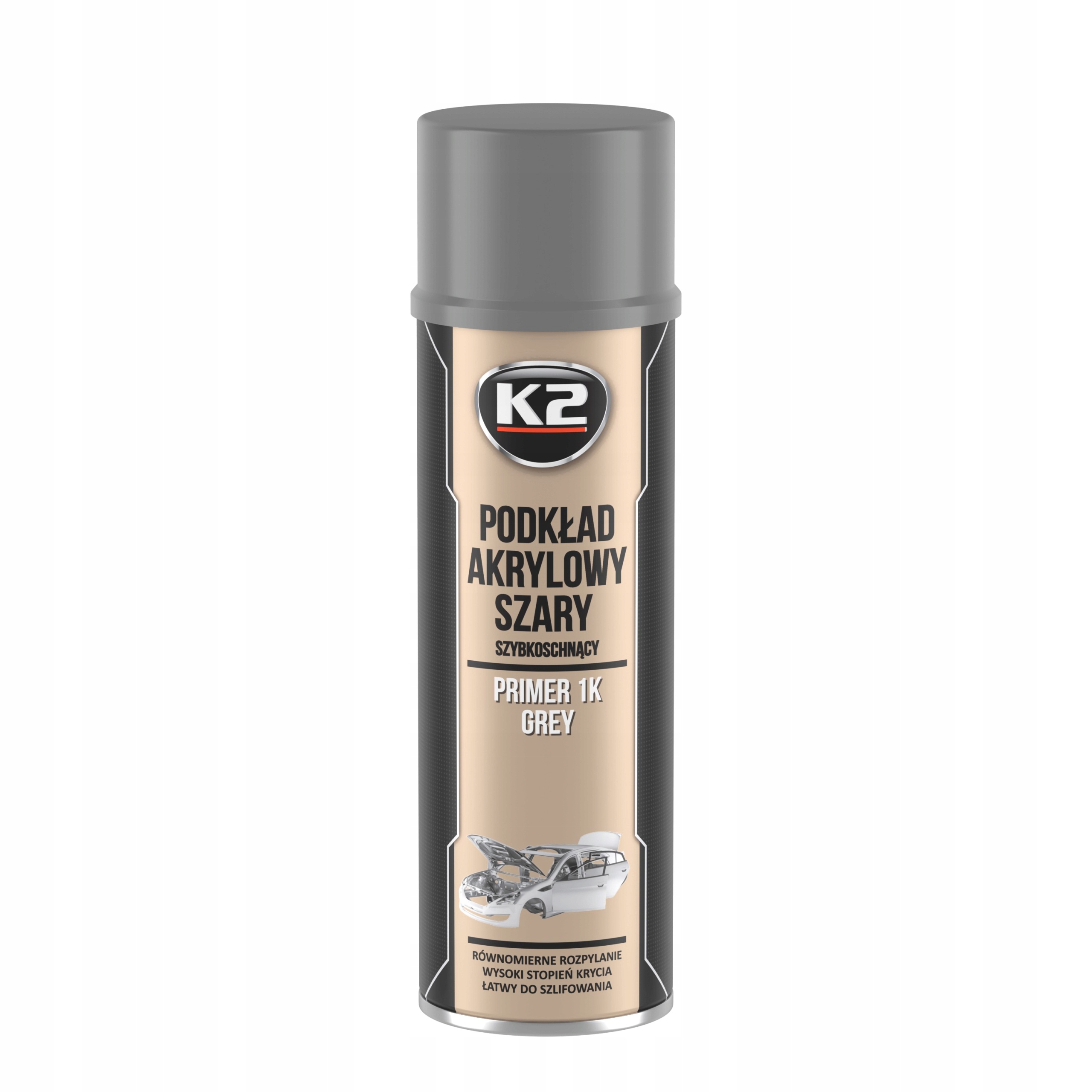 

K2 Szybkoschnący Akrylowy Podkład Szary 500ML
