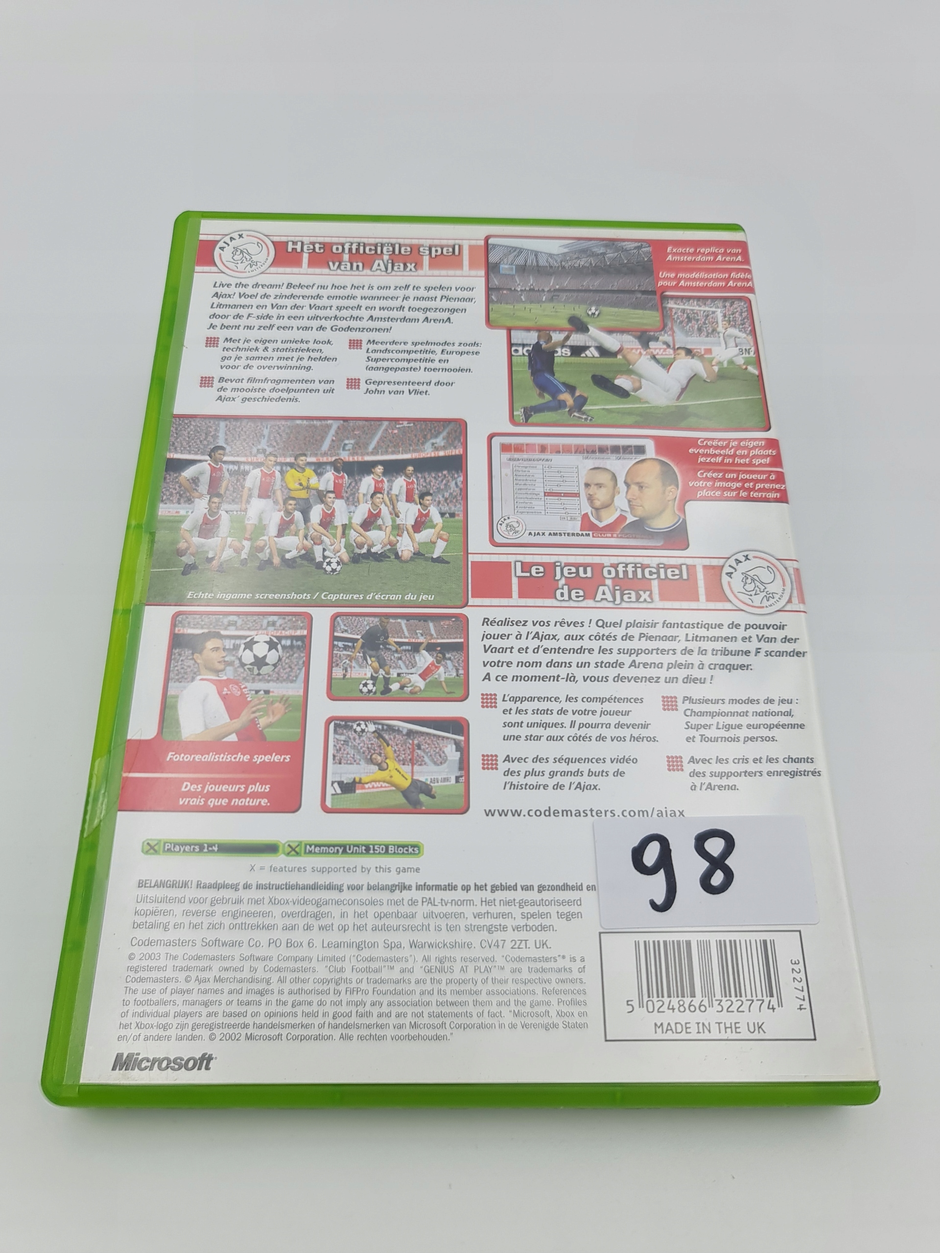 XBOX AJAX CLUB FOOTBALL Platforma Xbox