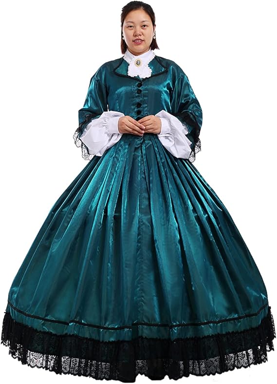 Suknia Średniowieczna Wiktoriańska Barokowa Z Krynoliną