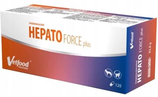 Vetfood Hepatoforce Plus na wątrobę psa i kota 120 kaps.