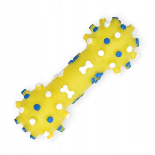 

Pet Nova Dog Hantel z wypustkami żółty 12cm