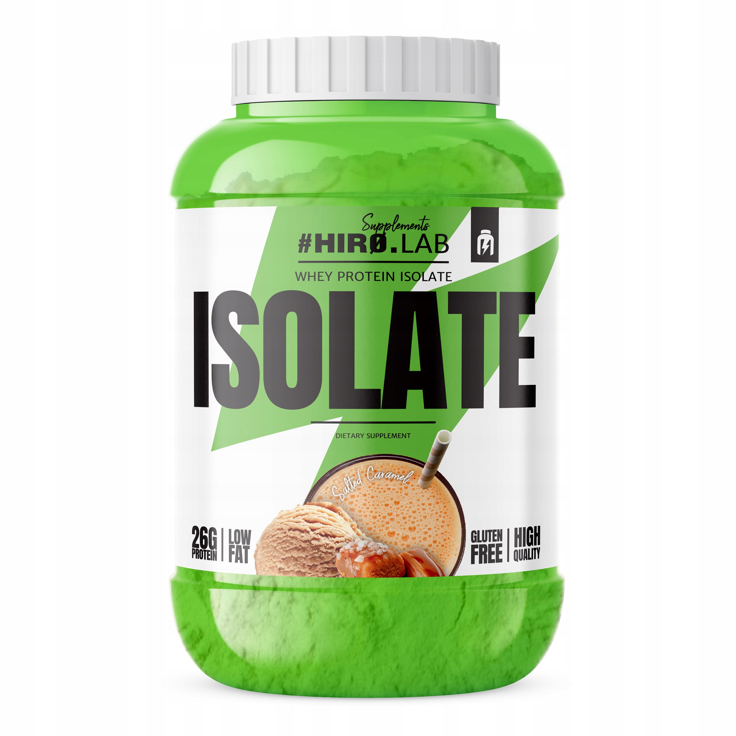 Proteinový izolát Wpi Hiro.lab 1800 g Whey Protein Isolate Slaný Karamel