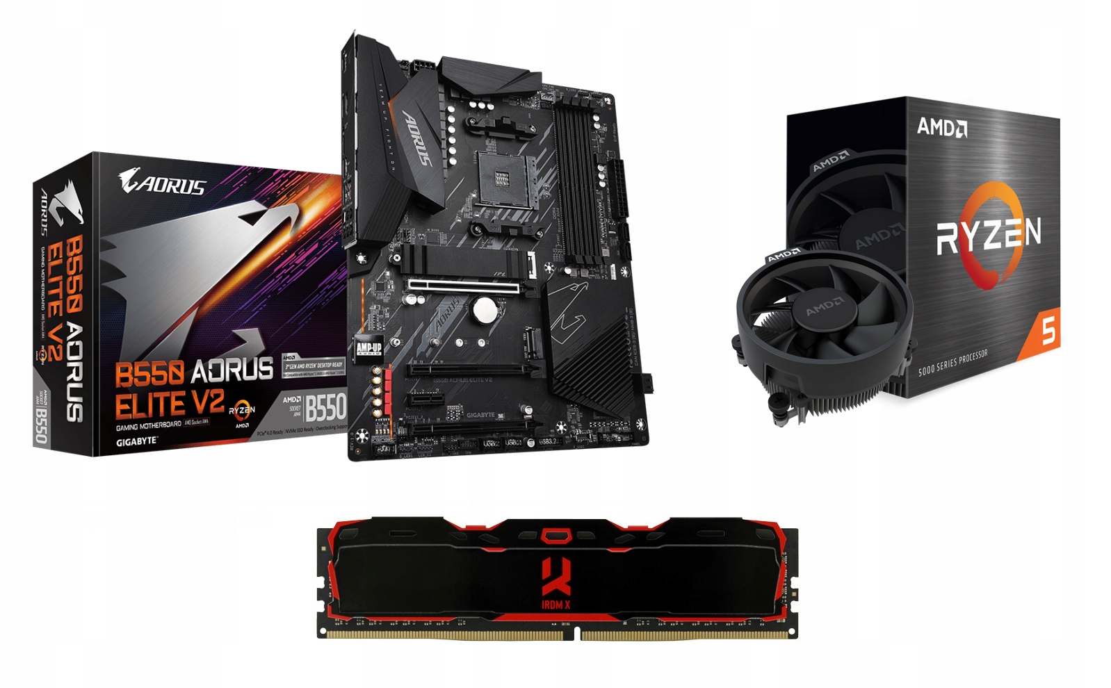 Zestaw Amd Ryzen 5 5600XT B550 Aorus 32GB 3200