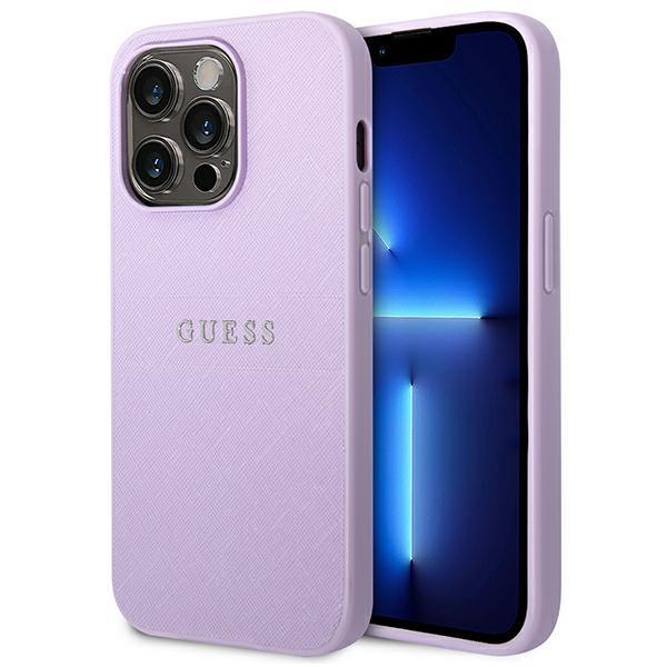 Pouzdro Guess GUHCP14LPSASBPU iPhone 14 Pro fialové