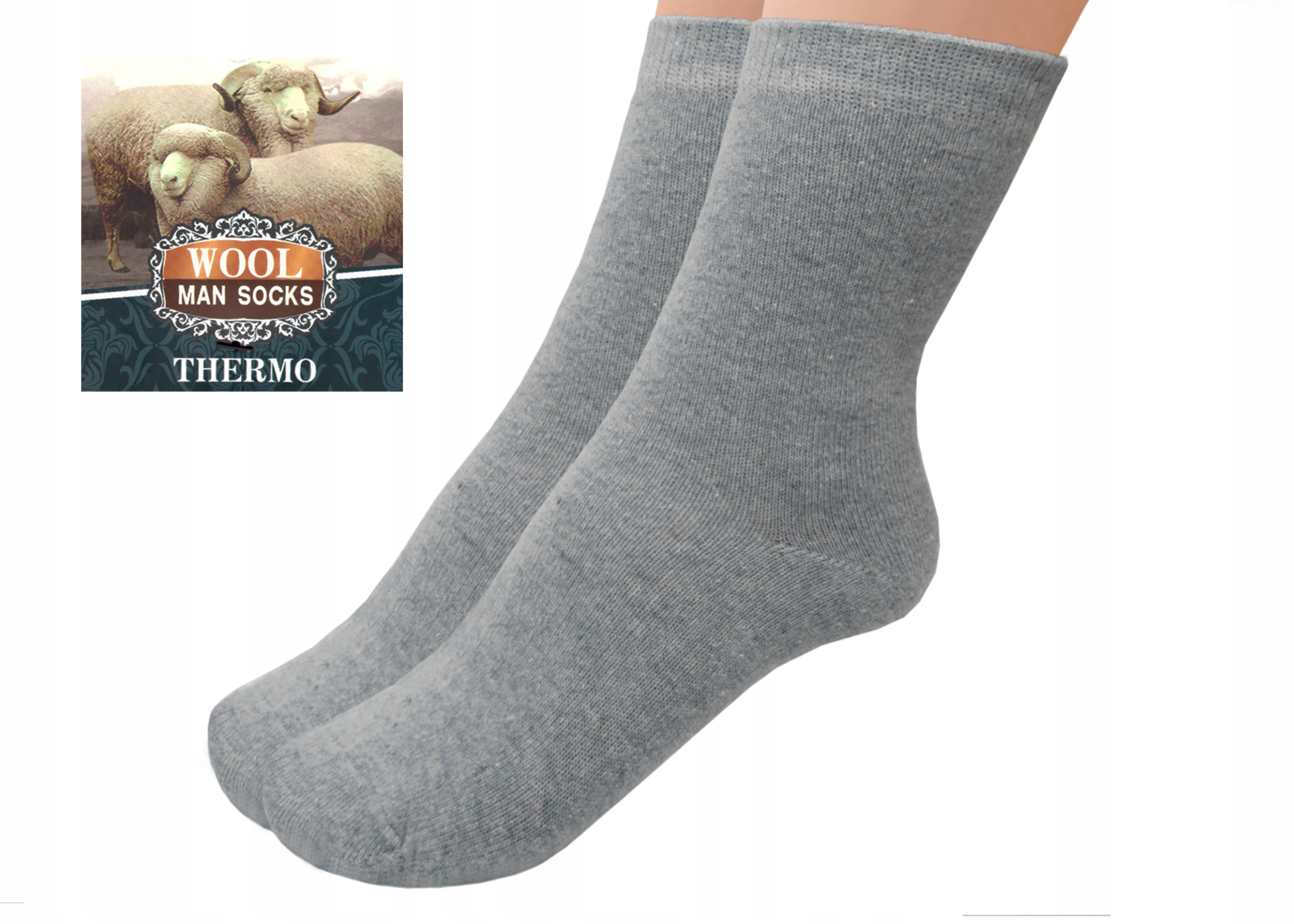 

Wełniane Ciepłe Skarpety Męskie Angora Termo 39-42