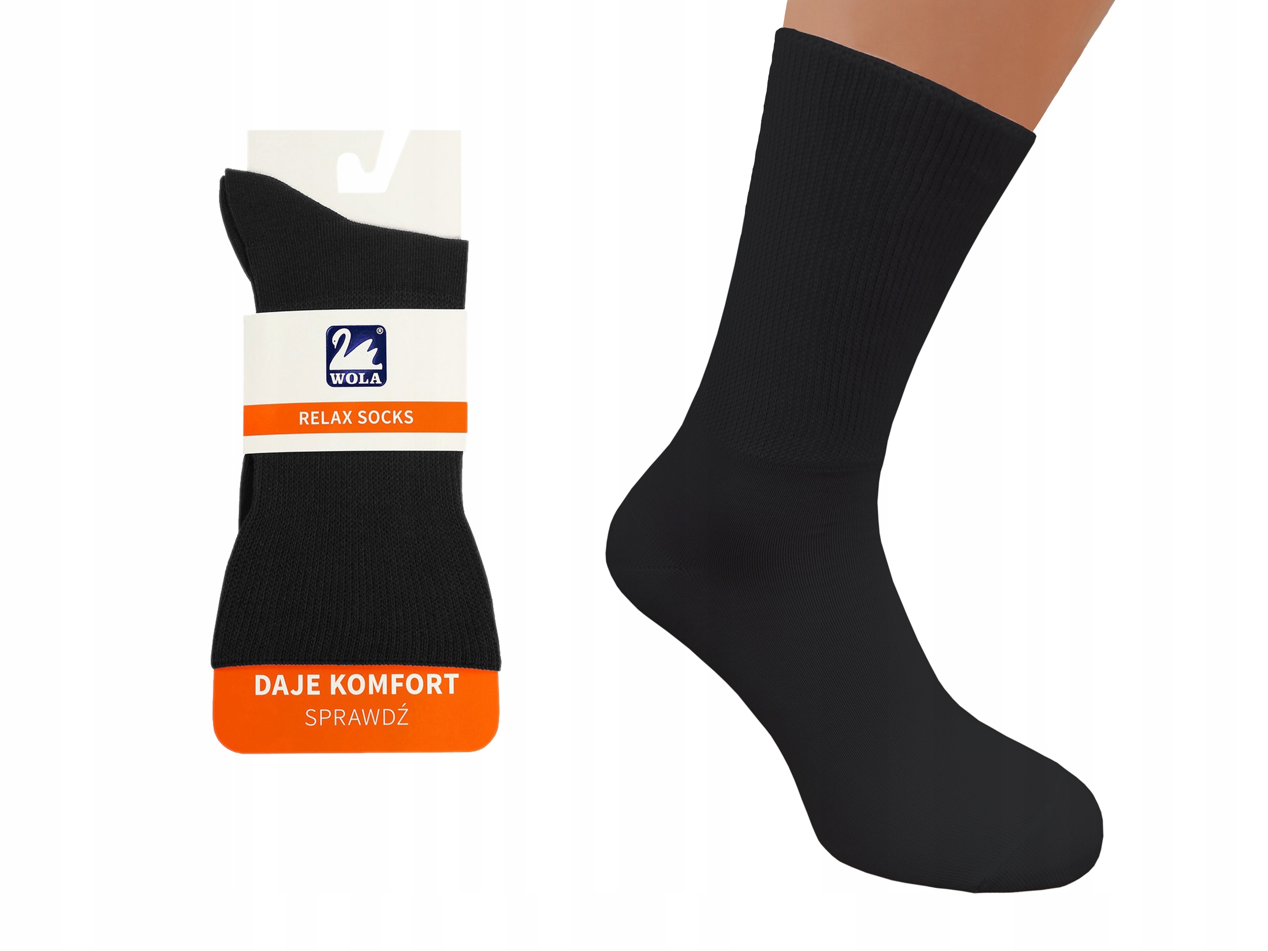 

Skarpetki Relax bawełniane Wola, black G95, 42-44