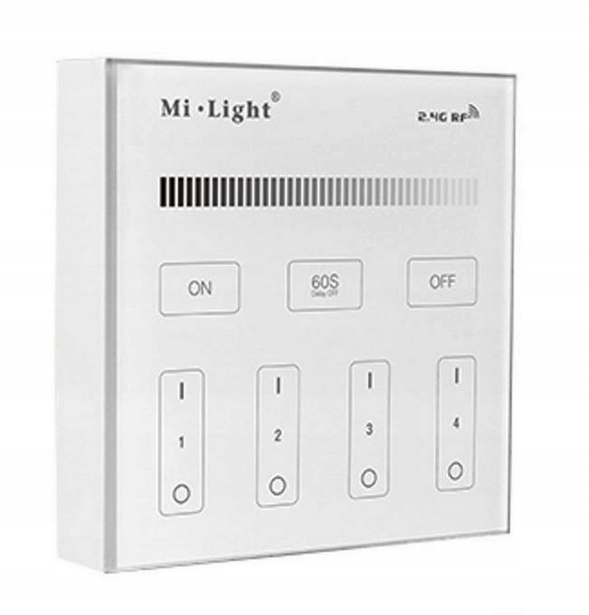 Mi-Light nástěnný panel 4-zónový stmívač ML-B1