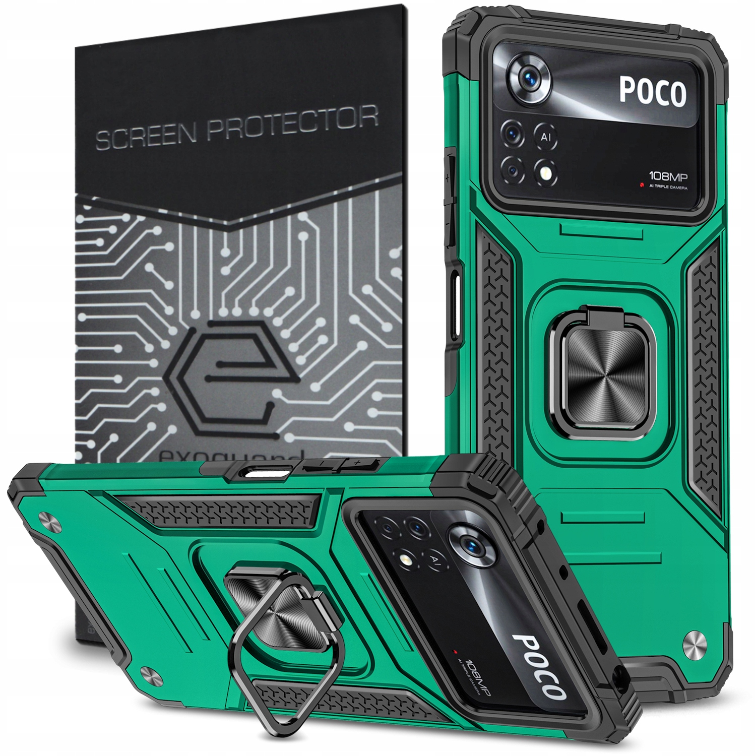 

Case Etui Pancerne+szkło do Xiaomi Poco X4 Pro 5G