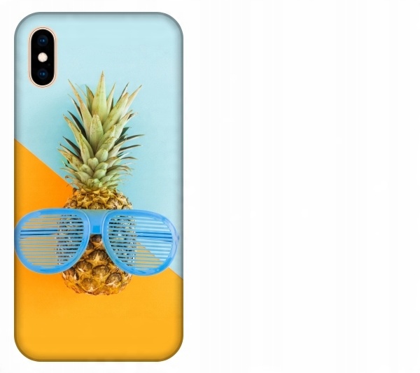 

Etui pokrowiec iPhone Xs Max Ananas w okularach la