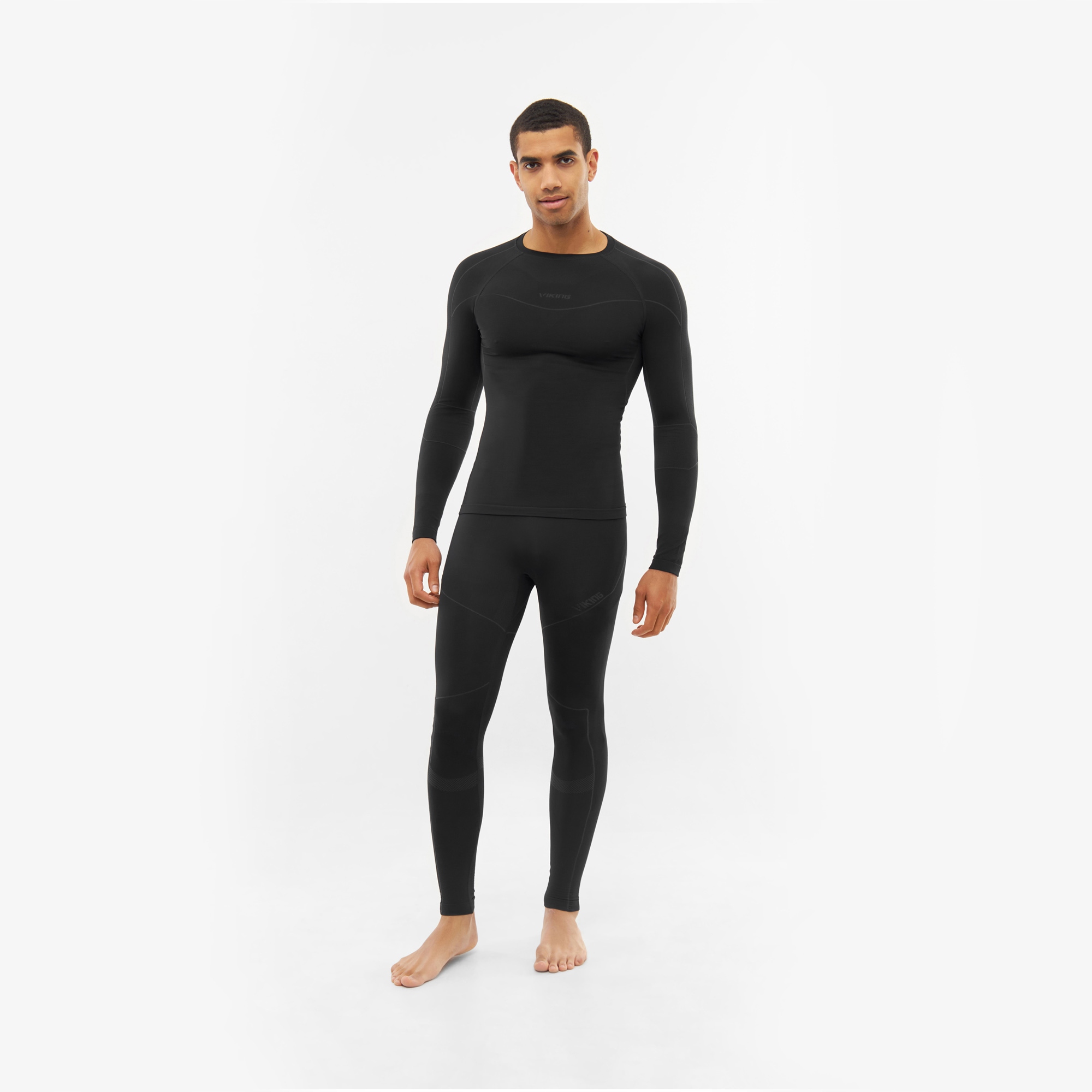 Bielizna termoaktywna męska Viking Gary Bamboo Man Set czarna XXXL