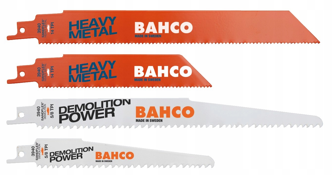 ZESTAW 5 BRZESZCZOTÓW BIMETALICZNYCH SANDFLEX DO PIŁ SZABLASTYCH BAHCO