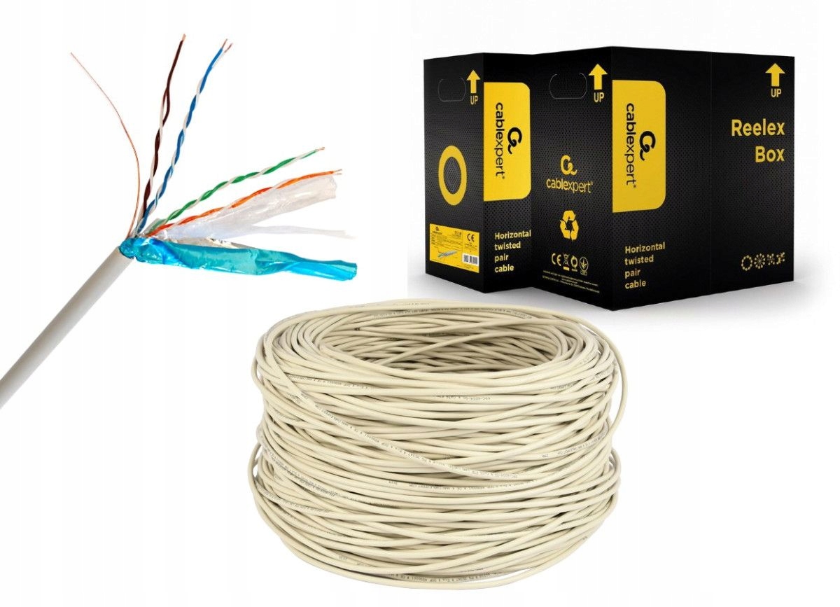 Gembird Eth kabel Utp drát Cca c5e 305m UPC-5004E-SOL