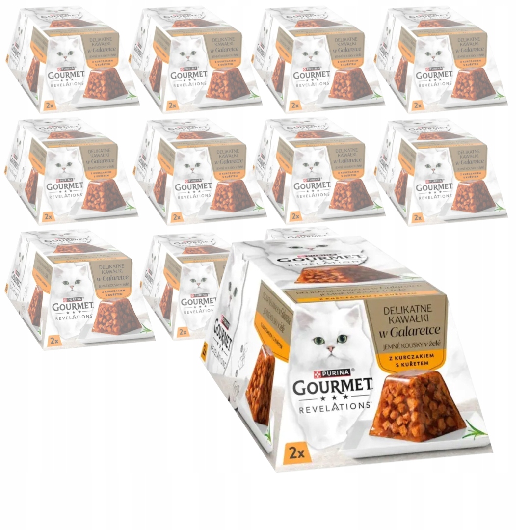 Purina Gourmet Revelations 24x57g Mokré Krmivo Pro Kočky Kuře v želé