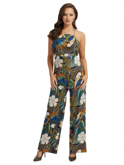 Guess Kombinéza S Elastanem A Květinovým Vzorem Na Jedno Rameno, Velikost 38 Gnb