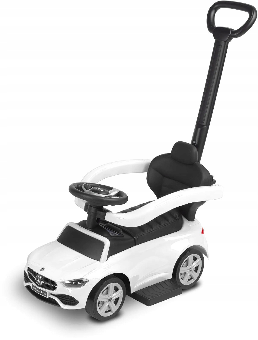 370006 Pojazd Jeździk Mercedes C-class Pchacz Z Rączką Biały