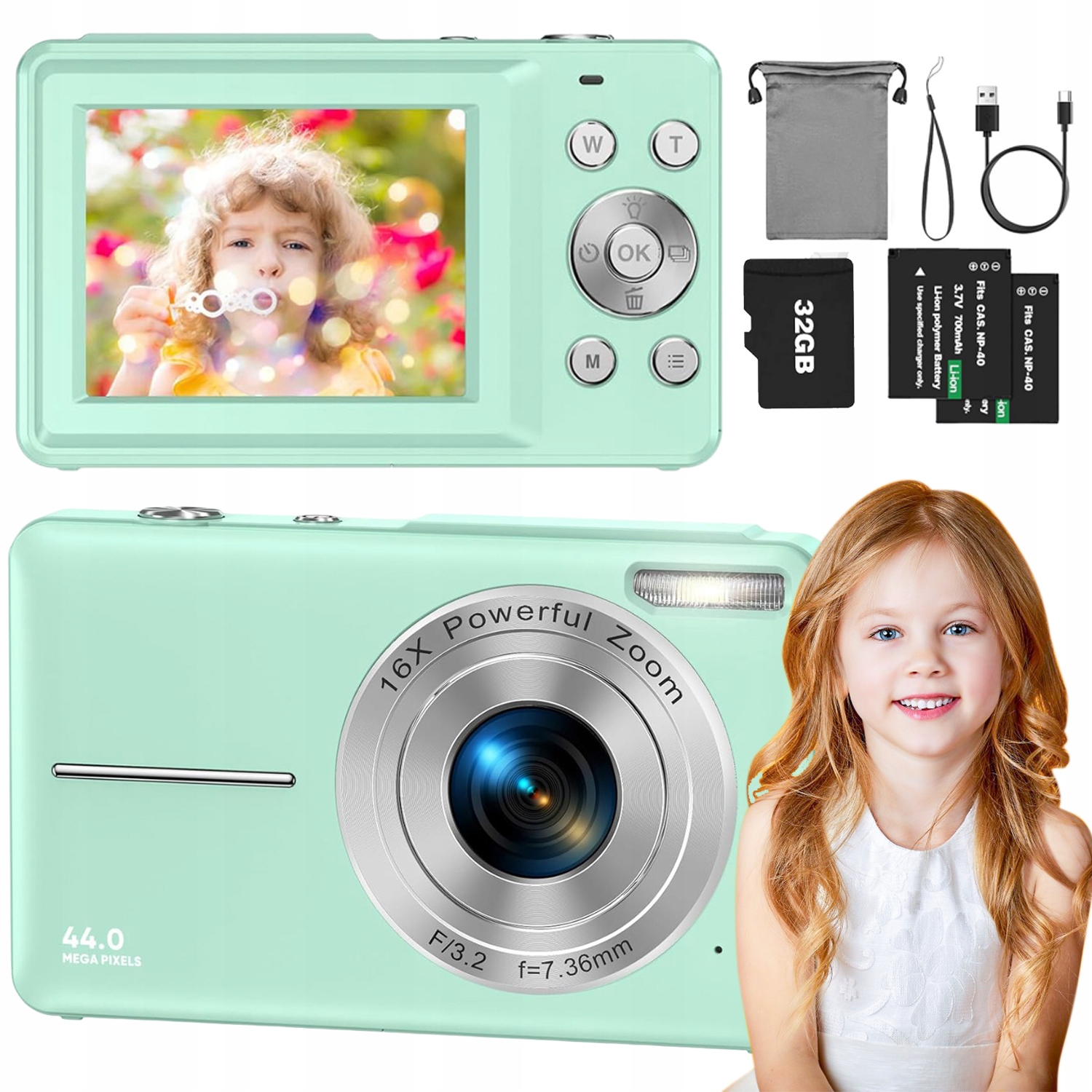 Přenosný Digitální Fotoaparát 1080P S Možností Nabíjení 16X Digitálním Zoomem