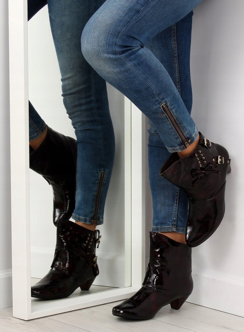 

Botki z kokardką 5196-3V maroon 36