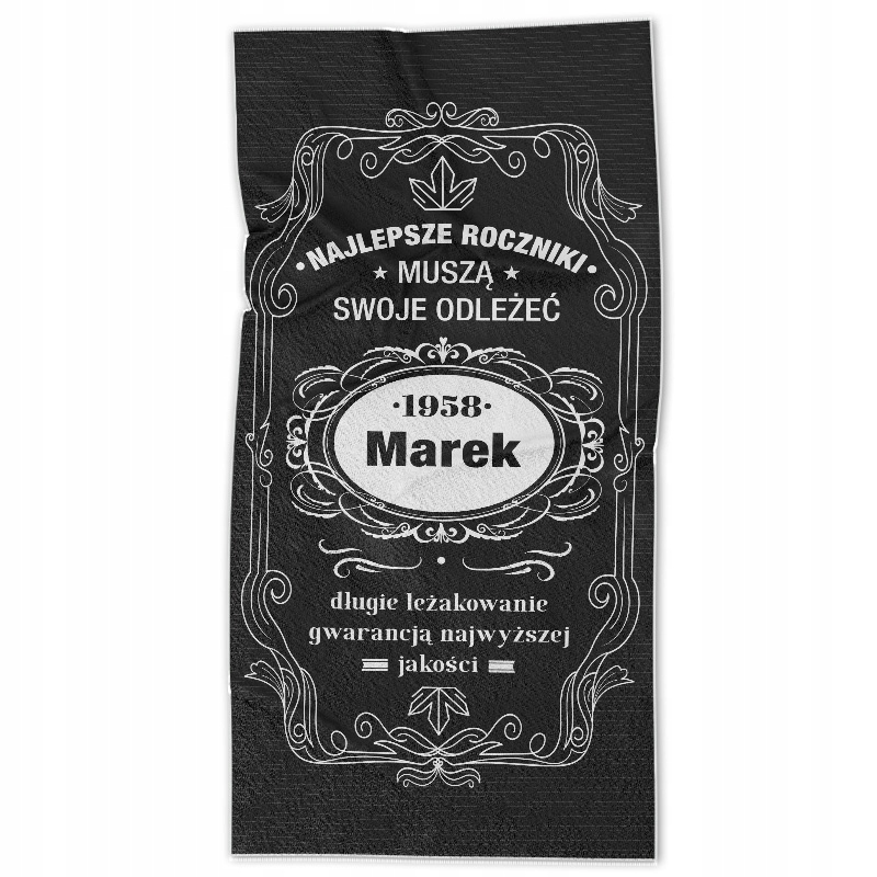 

Ręcznik kąpielowy męski urodzinowy