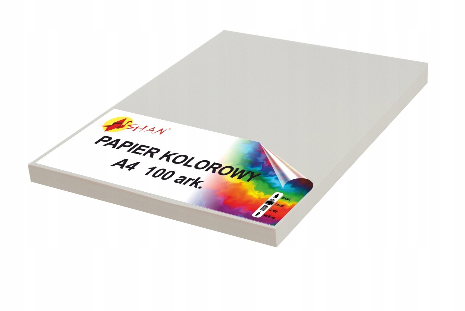 Papier kolorowy A4 80g szary 100 arkuszy