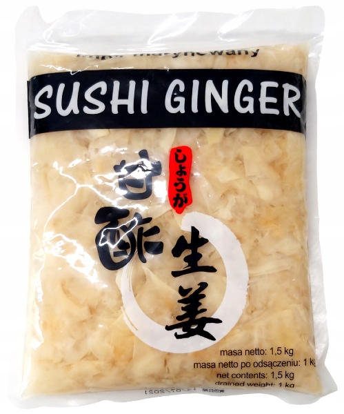 

Imbir marynowany biały naturalny 1kg do Sushi