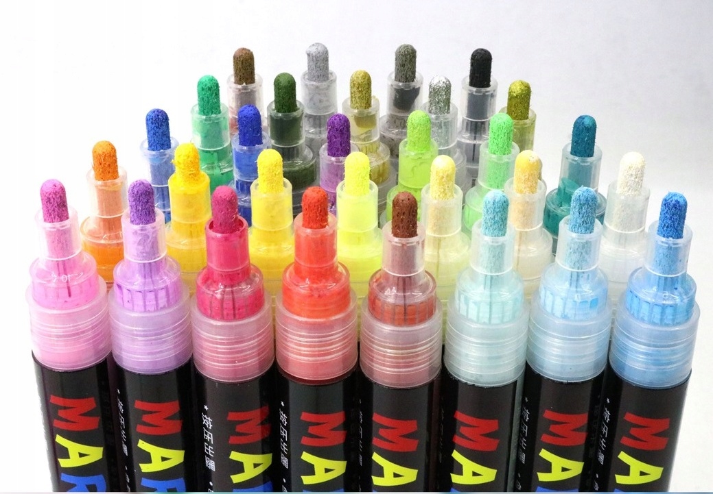 Marker akrylowy 1-2 mm pomarańczowy A'6 4082