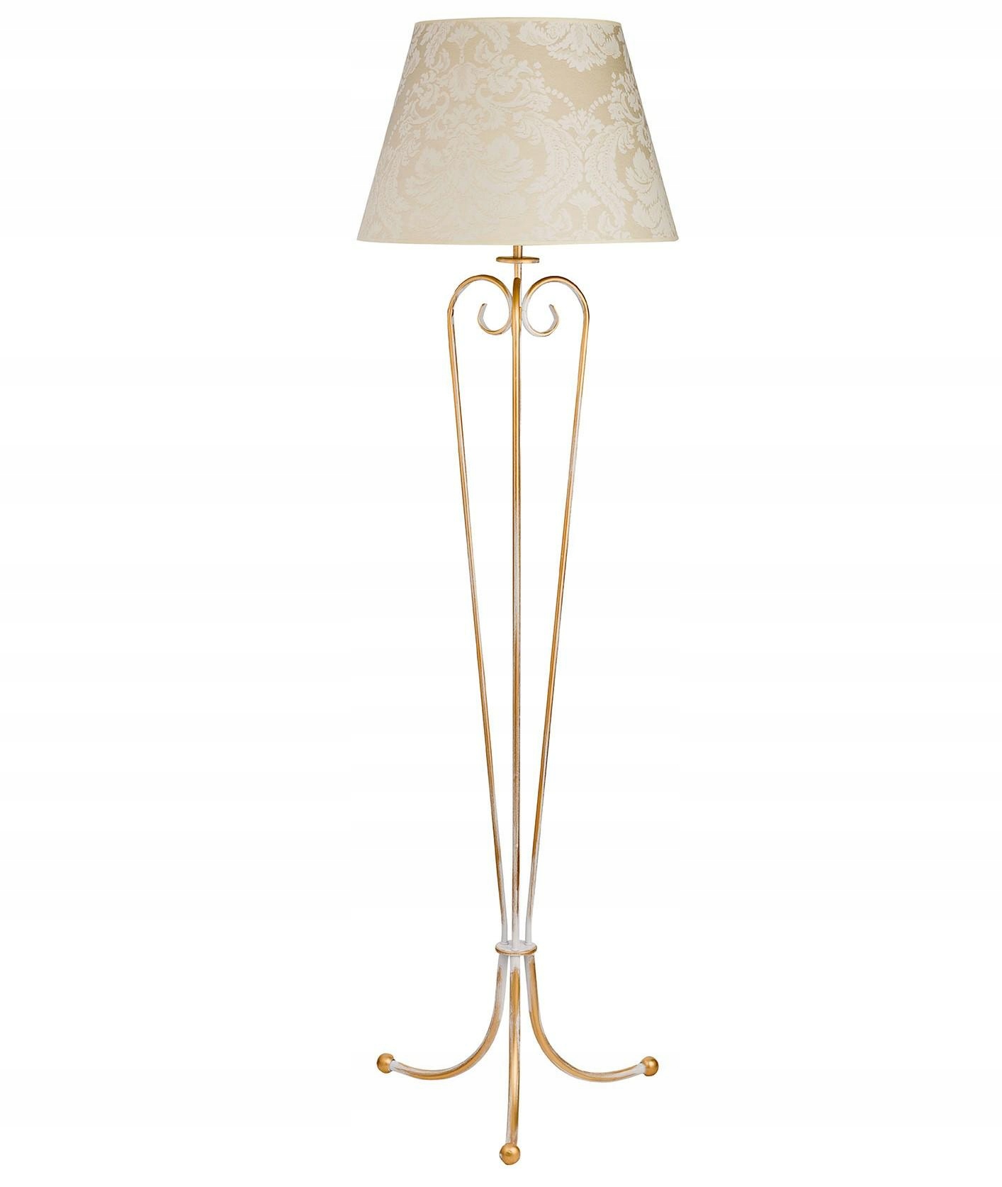 Stojacia lampa Sofia Zlatý béžový svietnik 1xE27 158 cm Podlahová lampa Dom