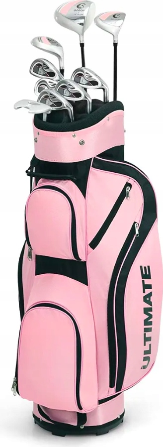 Golfové hole sada golfových holí premium 10-dílná růžová