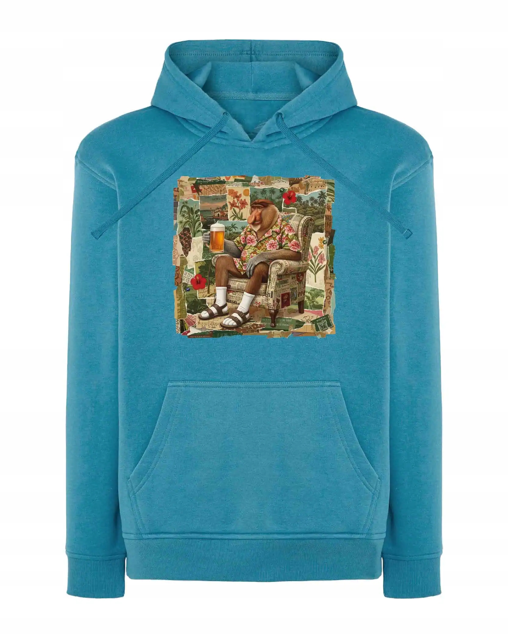 Mikina s kapucí Nositel na dovolené Piwko Meme Modrá XL
