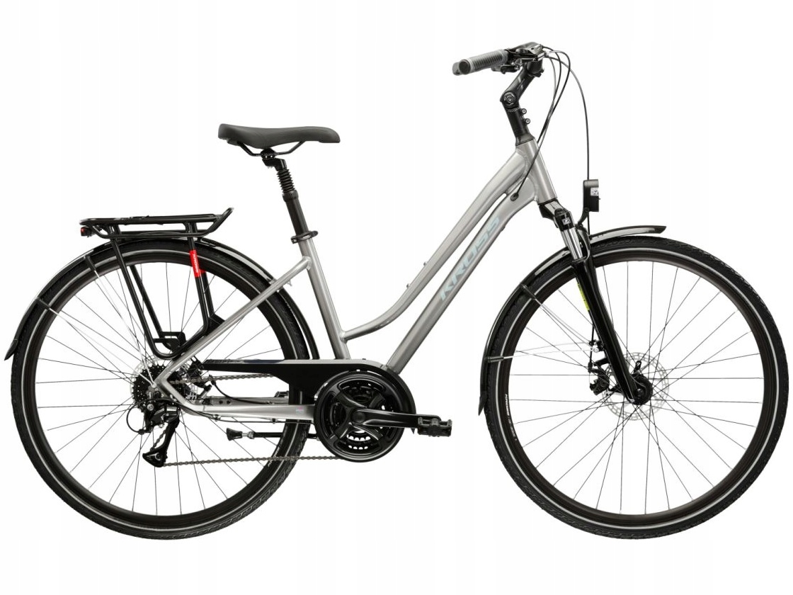 Rower Damski Kross Trans 3.0 Koło 28" Rama L Srebrny Platyna