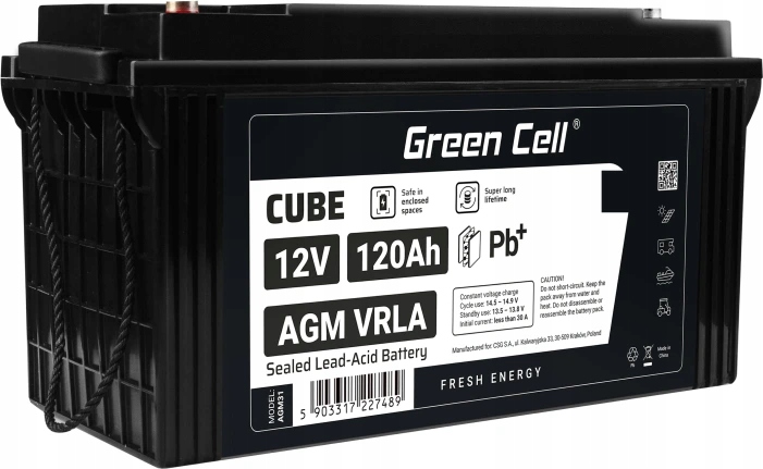 Batéria Agm Green Cell 12V 120Ah