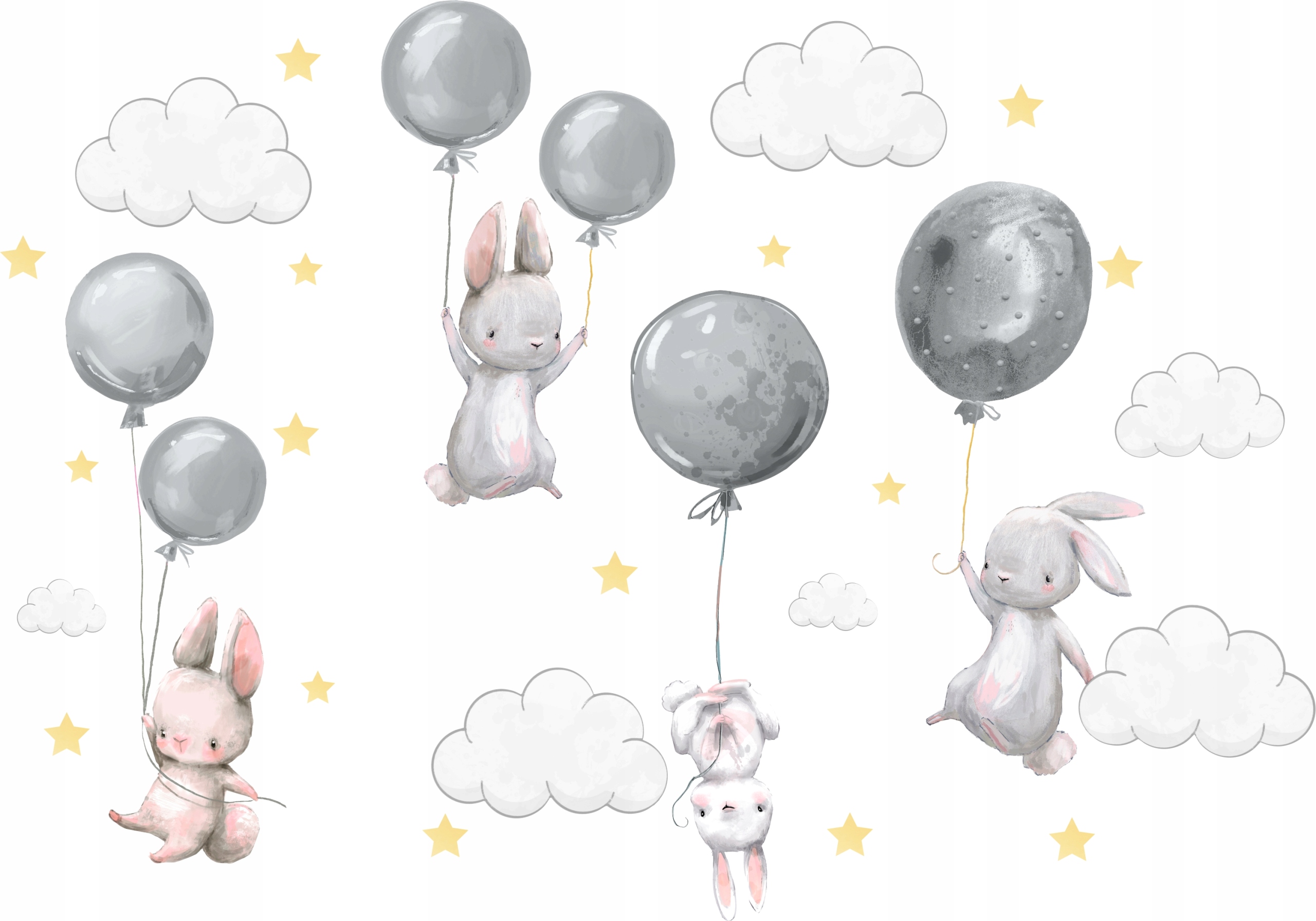 

Naklejki ścienne Króliczki balony dla dzieci 150 5