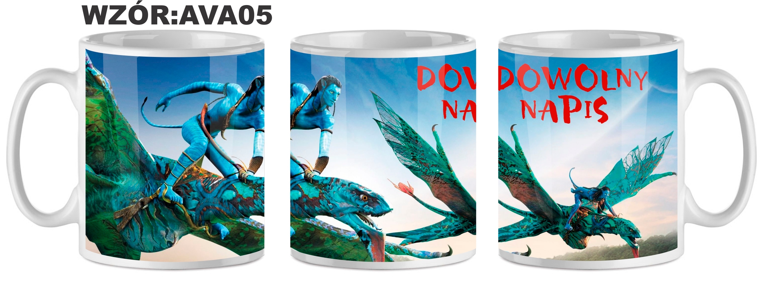 Kubek z motywem AVATAR 2 + Imię GRATIS Materiał ceramika