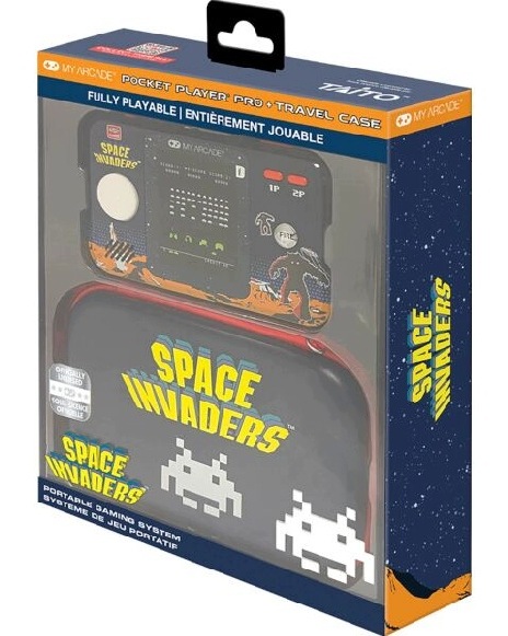 My Arcade Space Invaders Portable Gaming System Travel Case