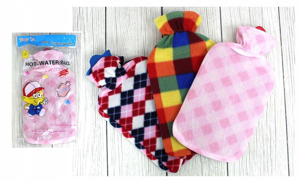 

Termofor w pluszowym pokrowcu mix wzorów 33x18 cm