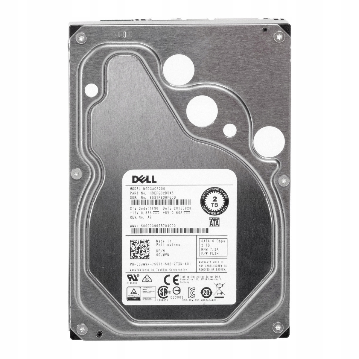 Dell 00JWVN 2TB 7.2K 64MB Sata III 3.5'' MG03ACA200