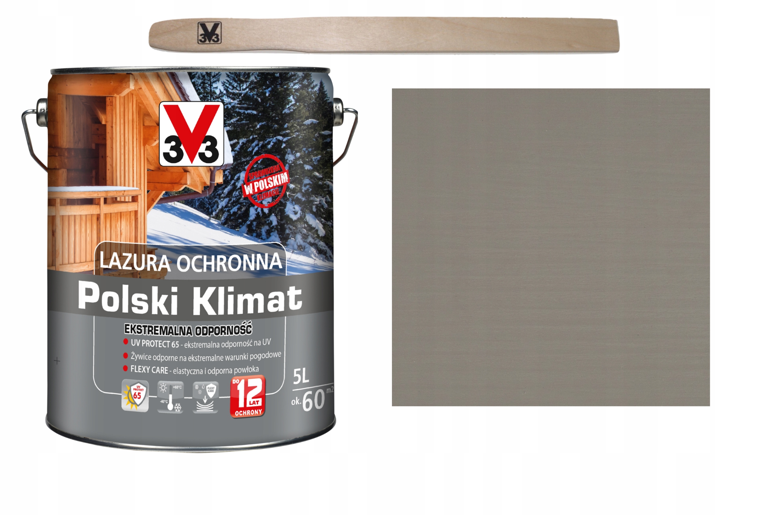 

Lazura V33 Polski Klimat 12 lat Szary 5L