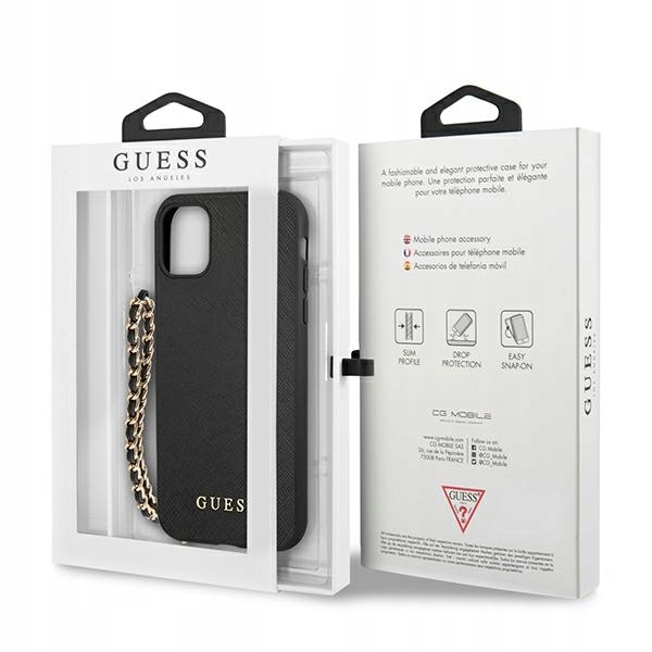 Etui GUESS Saffiano Chain + Łańcuszek do iPhone 11 Dedykowana marka Apple