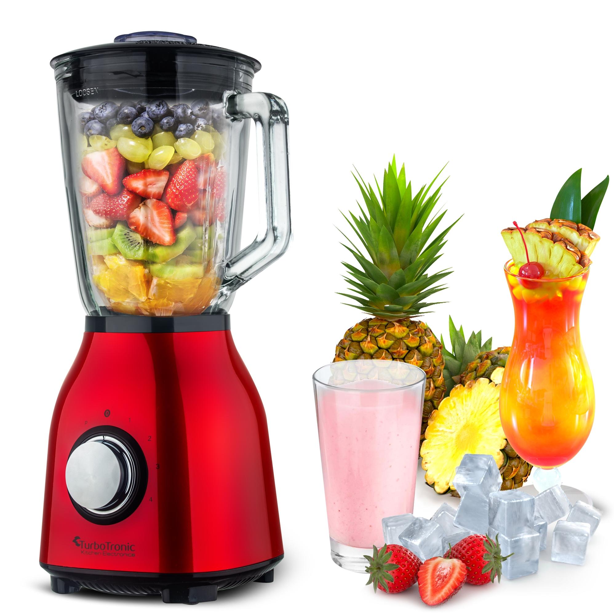 Szklany Blender Kielichowy Maxc 1400W Do Kruszenia Lodu Koktajli Smoothie
