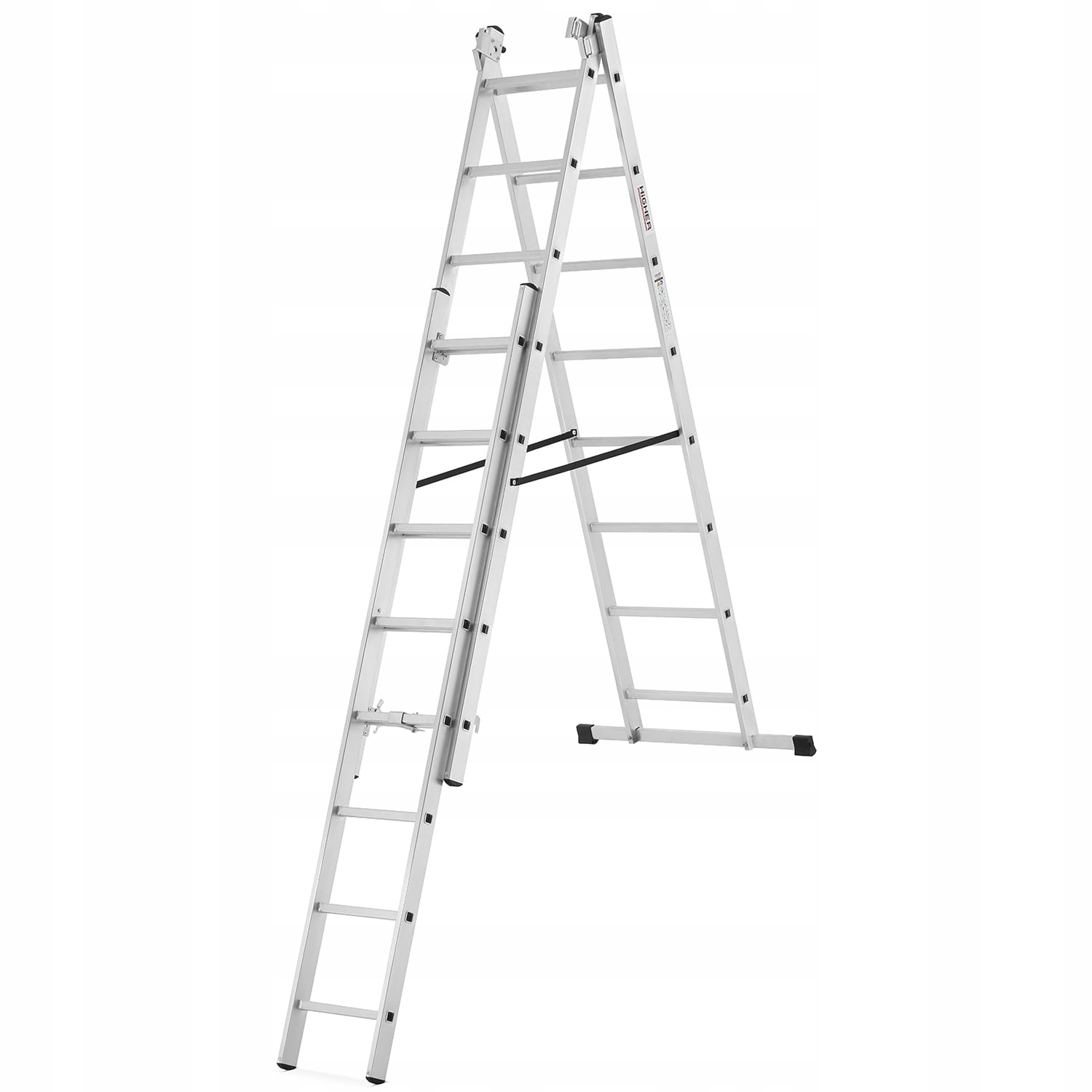 Drabina aluminiowa wielofunkcyjna z adaptacją na schody 3x8 HIGHER 150kg — 14