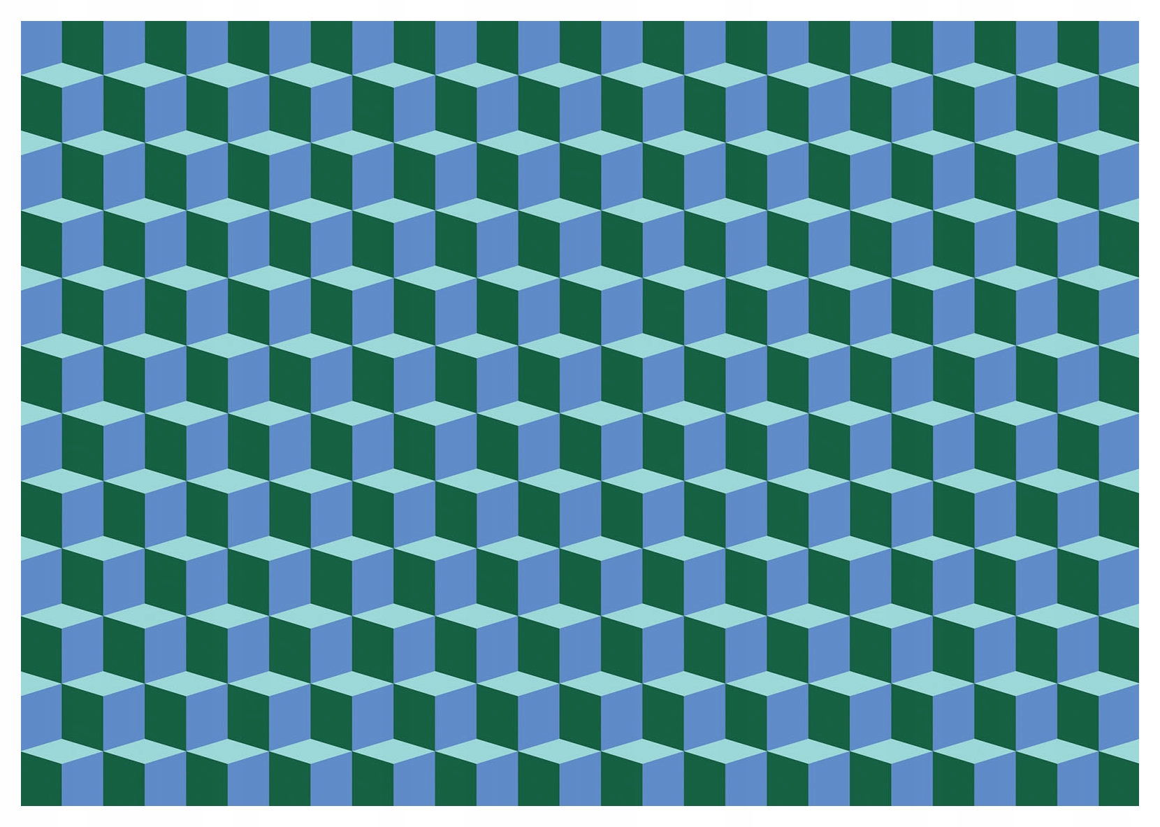 Fototapeta Kubická abstrakce Odstíny modré zelené 200x140 lepidlo