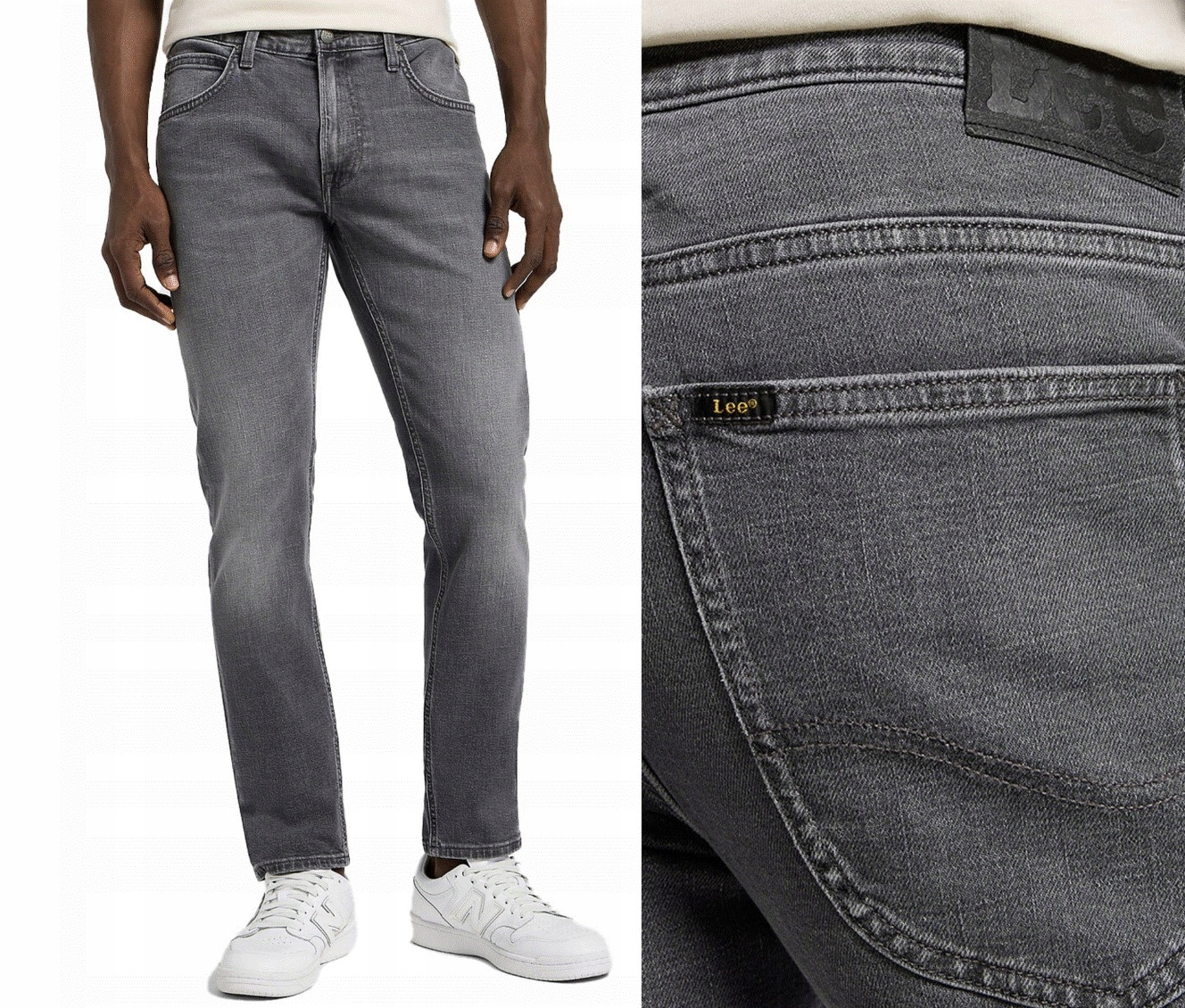 Lee Luke světlé džíny zúžené slim tapered Granite Stone W38 L32