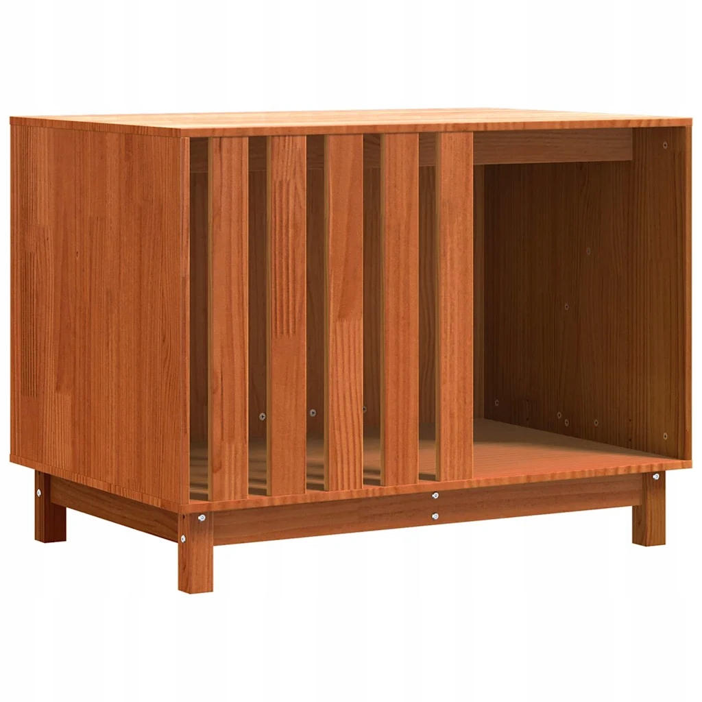 Levně Psí dům Voskově hnědá 100 x 70 x 70 cm Masivní borové dřevo