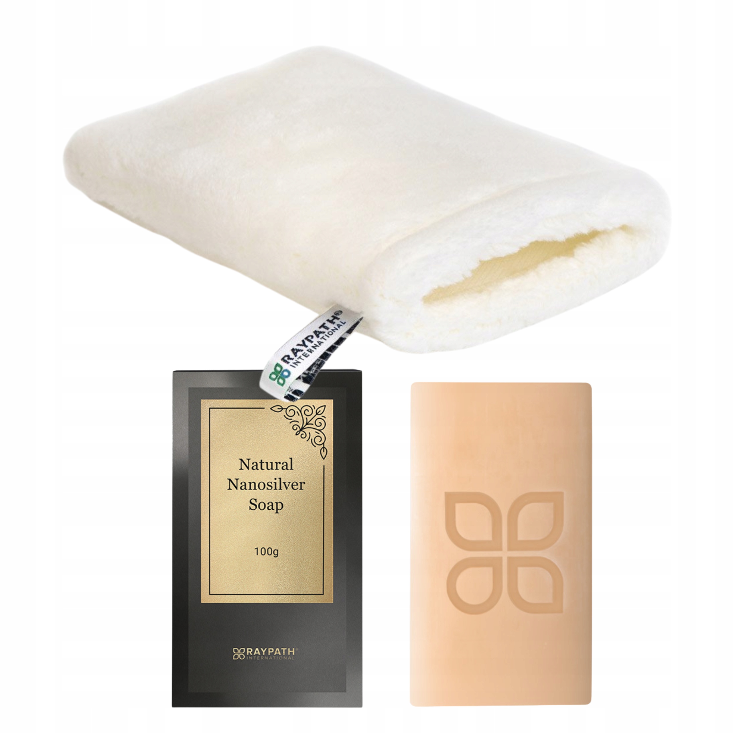 Zestaw do sprzątania domu Rękawica Czyszcząca biała M szare mydło Raypath