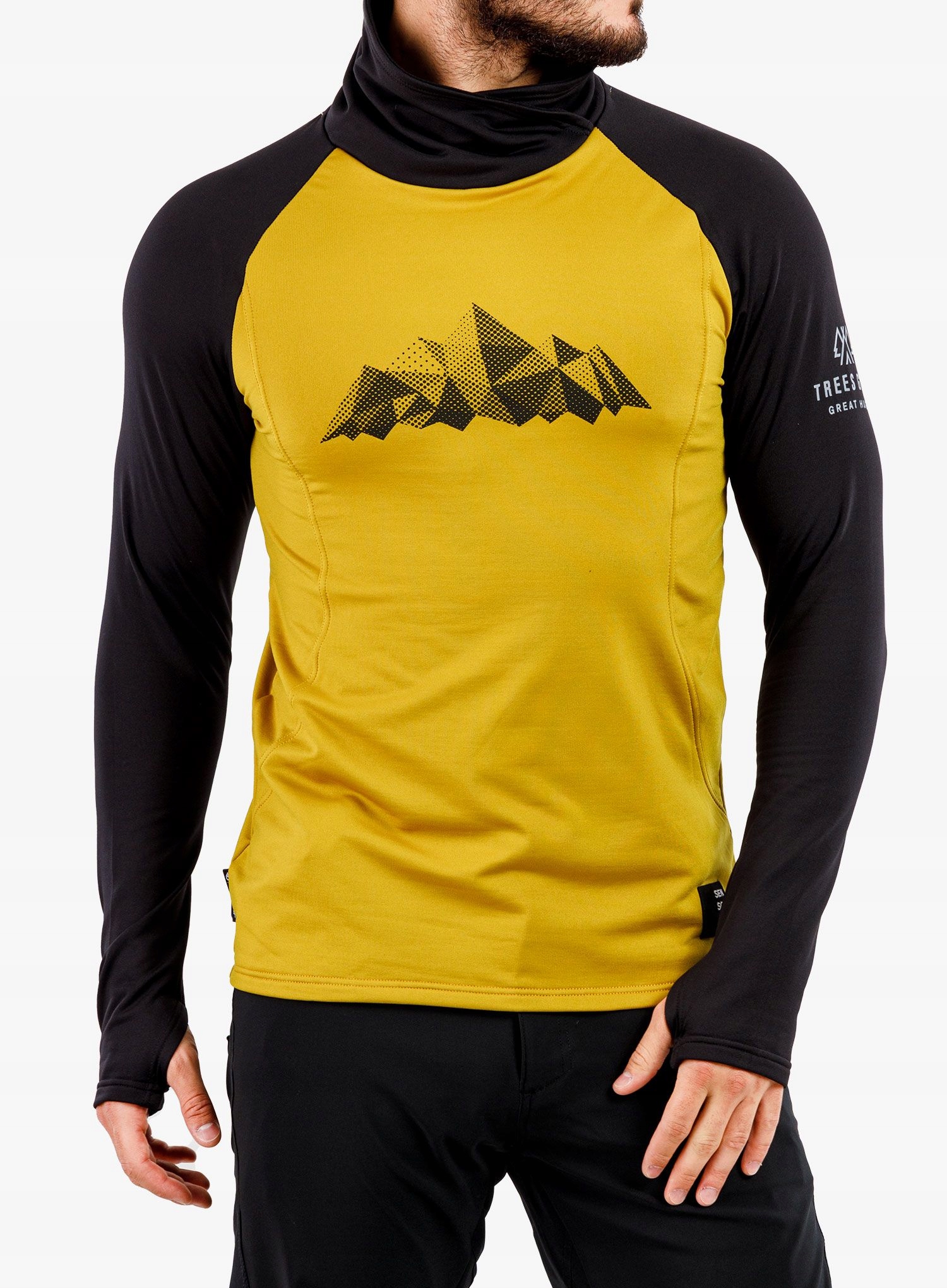 Mikina Mikina Coolmax Thermo horská hořčice/černá L