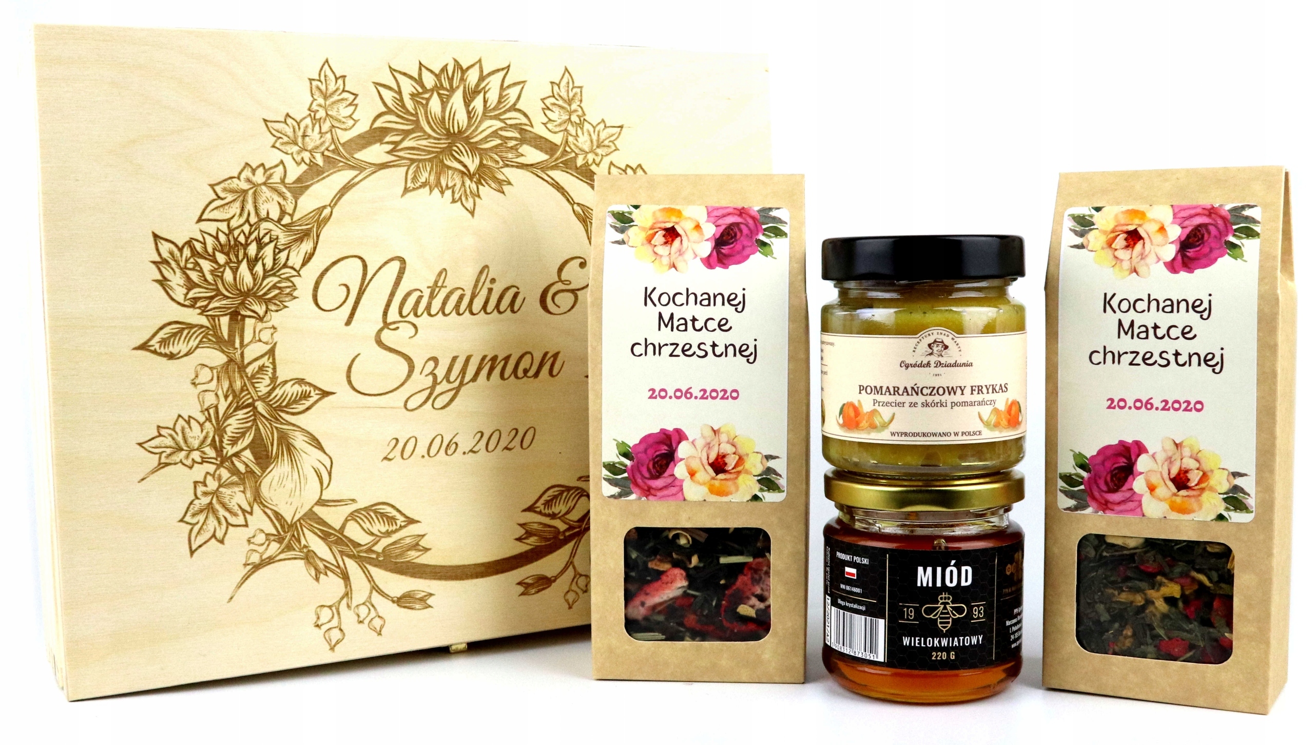 Zestaw herbat Grawer miód personalizowany