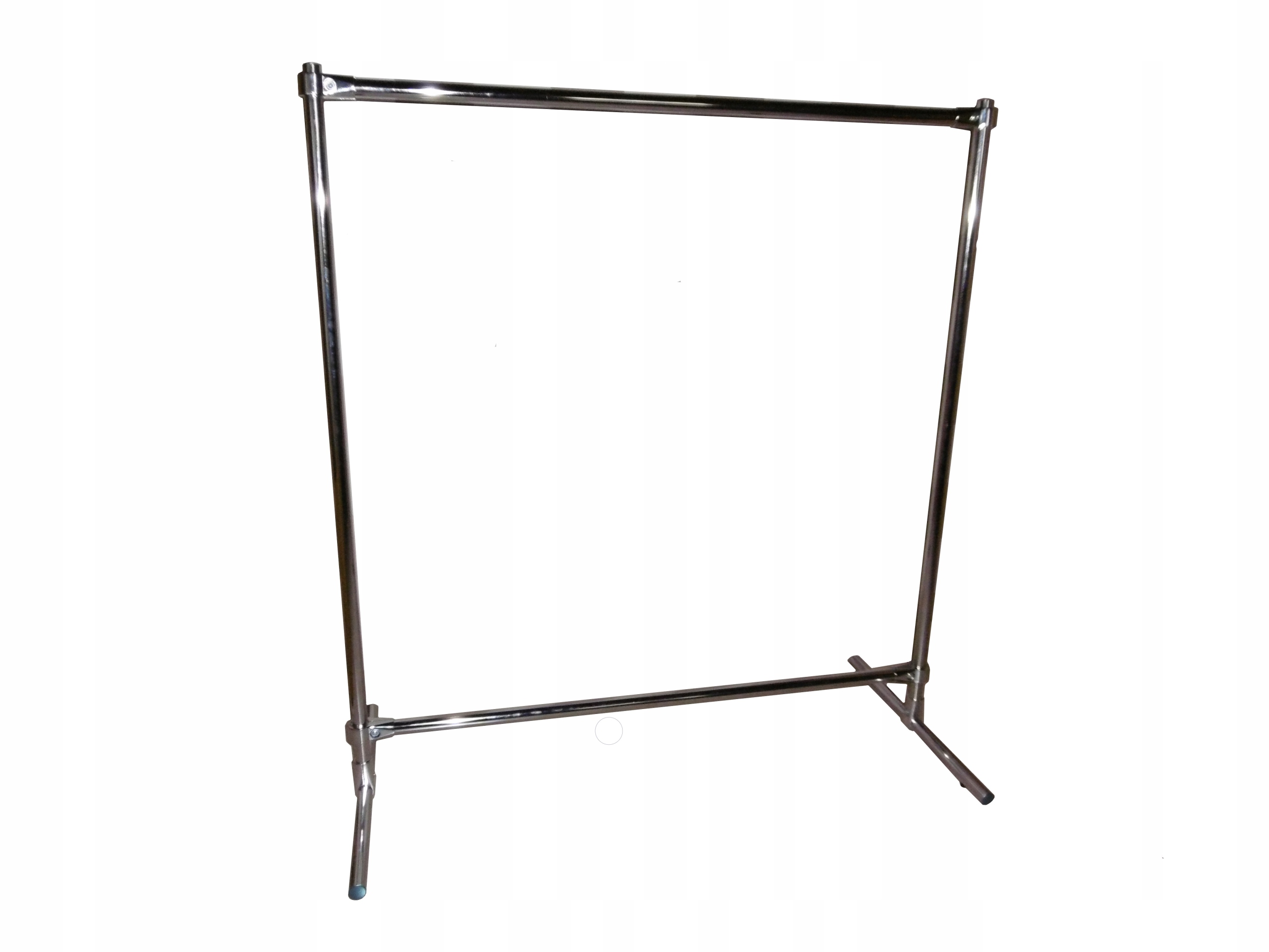 STOJAK NA UBRANIA METALOWY 1,5/1,2m MOCNY WIESZAK STOJĄCY GARDEROBA CHROM