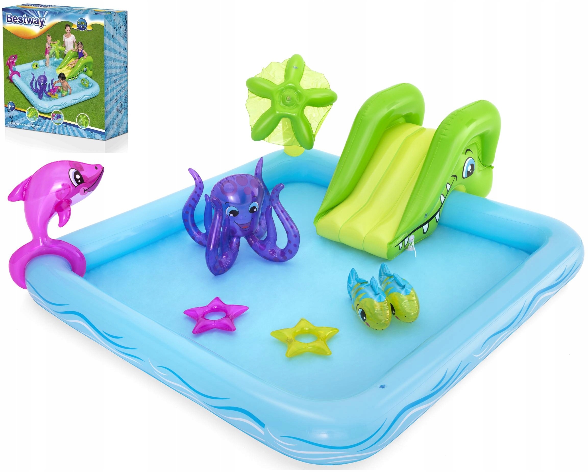 Nafukovací bazén Šmykľavka Detské ihrisko 239x206x86 cm